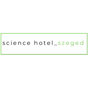 Science Hotel logó – tudomány-ihlette design hotel Szeged központjában.